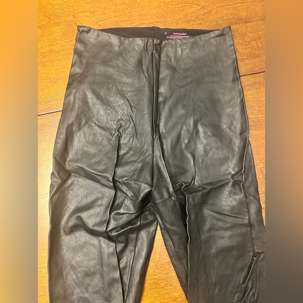 Commando Black Faux Leather Leggings - Picture 3 of 7